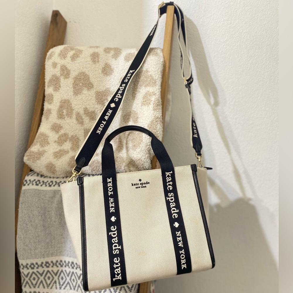 Kate Spade New York Cream and Black Tote Bag